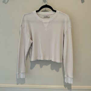 Abercrombie & Fitch white waffle top